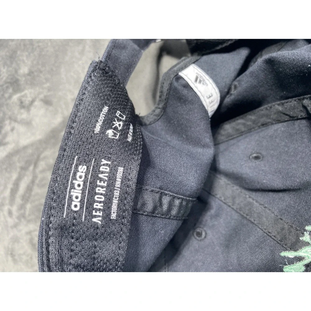 Adidas Hat Cap Strap Back Black Feather Light Aeroready Tennis Golf‎ Signature